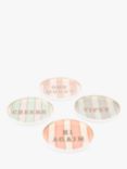 Yvonne Ellen Slogan Round Ceramic Coasters, Set of 4, Assorted