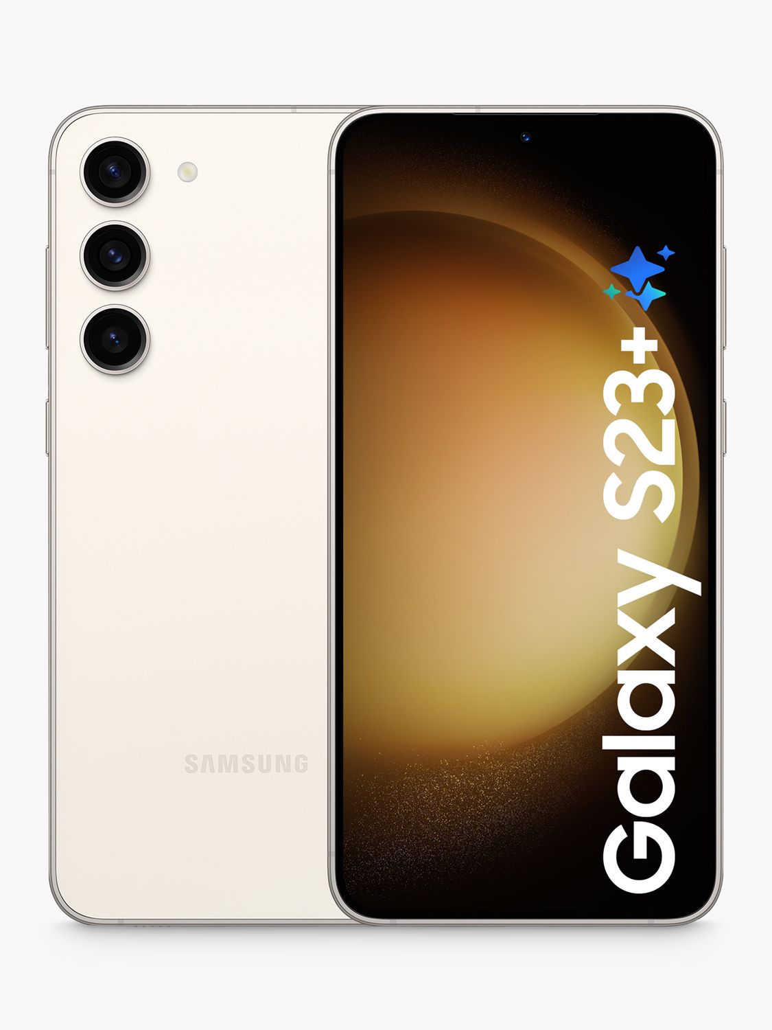 Samsung Galaxy S23+ Smartphone, 8GB RAM, 6.6", Galaxy AI, 5G, SIM Free, 256GB, Cream