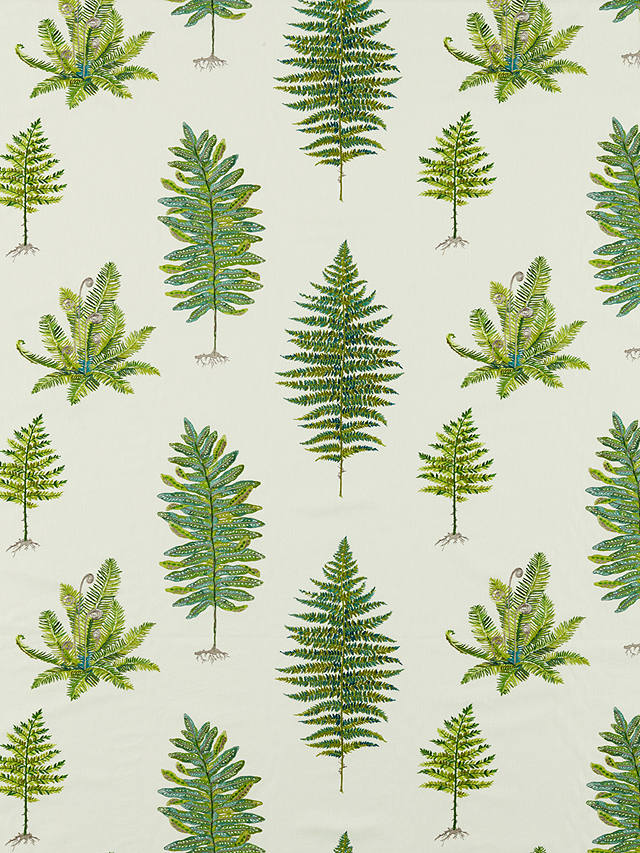 Sanderson Fernery Embroidery Furnishing Fabric, Botanical Green
