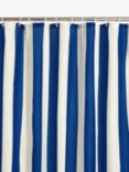 John Lewis ANYDAY Vertical Stripe Recycled Polyester Shower Curtain, Colbalt