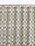 John Lewis Textured Checkerboard Recycled Polyester Shower Curtain, Sage
