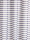 John Lewis Textured Seersucker Horizontal Stripe Recycled Polyester Shower Curtain, Thistle