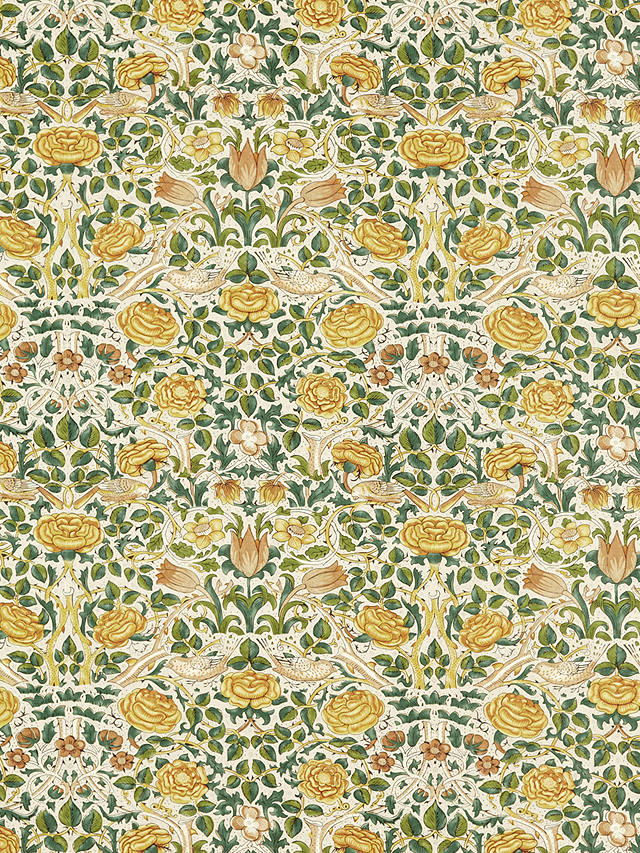Morris & Co. Rose Furnishing Fabric, Weld/Leaf Green