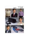 Vogue Mens' Waistcoat, Cummerbund, Pocket Square and Ties Sewing Pattern, V9073OSZ