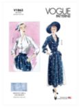 Vogue Misses' Vintage Blouse, Skirt and Belt Sewing Pattern, V1863
