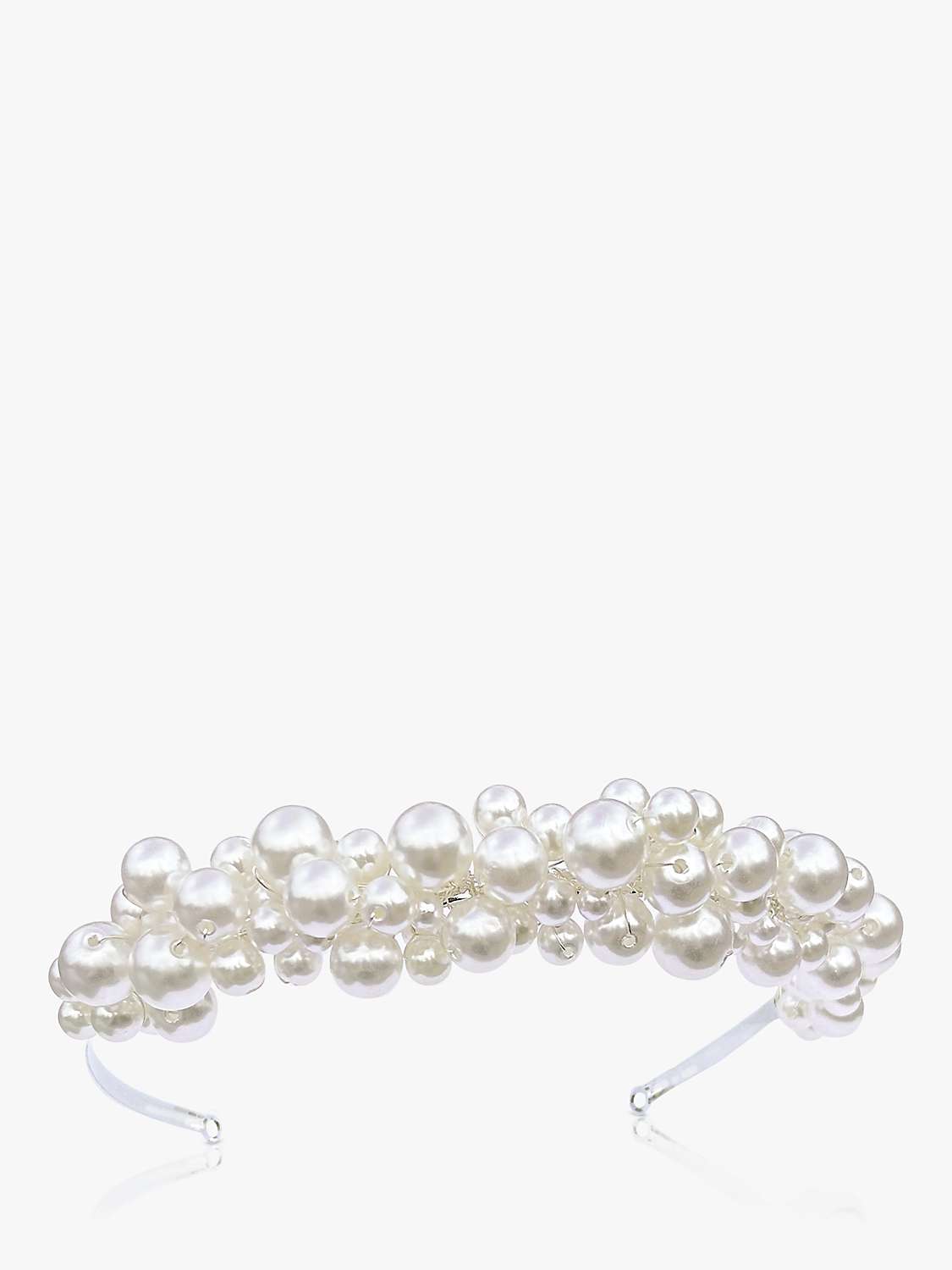 Buy Ivory & Co. Odyssey Silver Plated Faux Pearl Tiara, Silver Online at johnlewis.com