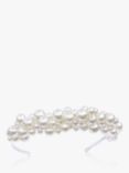 Ivory & Co. Odyssey Silver Plated Faux Pearl Tiara, Silver