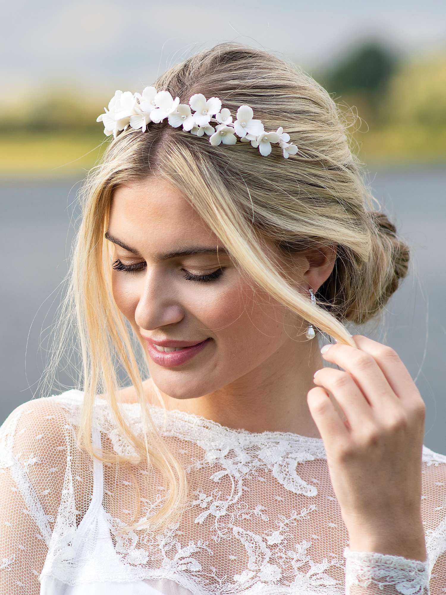 Buy Ivory & Co. Wildflower Silver Plated Floral Tiara, Silver Online at johnlewis.com