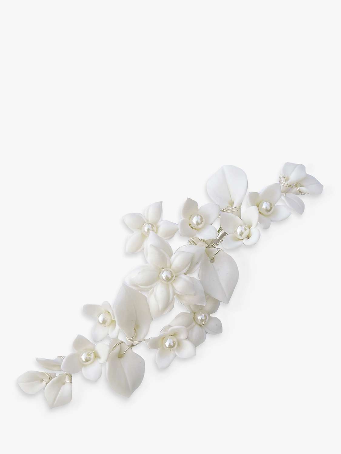 Buy Ivory & Co. Snowdrop Silver Plated Faux Pearl Hair Clip, Silver Online at johnlewis.com