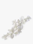 Ivory & Co. Snowdrop Silver Plated Faux Pearl Hair Clip, Silver