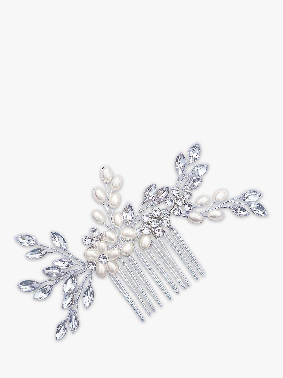 Buy Ivory & Co. Shimmer Crystal Silver Plated Hair Slide, Silver Online at johnlewis.com