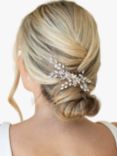 Ivory & Co. Shimmer Crystal Silver Plated Hair Slide, Silver