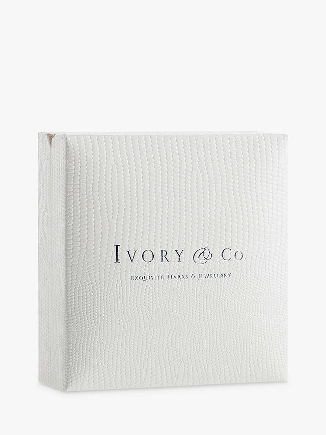 Ivory & Co. Melbourne Crystal & Faux Pearl Drop Earrings, Silver