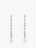 Ivory & Co. Melbourne Crystal & Faux Pearl Drop Earrings, Gold