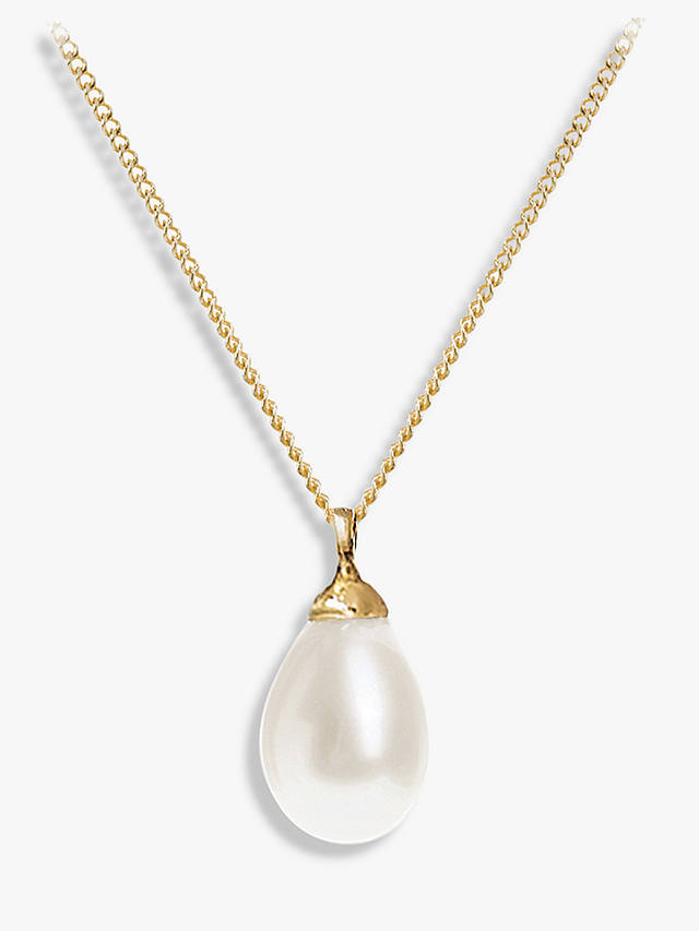 Ivory & Co. Westbury Faux Pearl Pendant Necklace, Gold