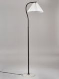 John Lewis Marble Pleat Floor Lamp, Matt Black