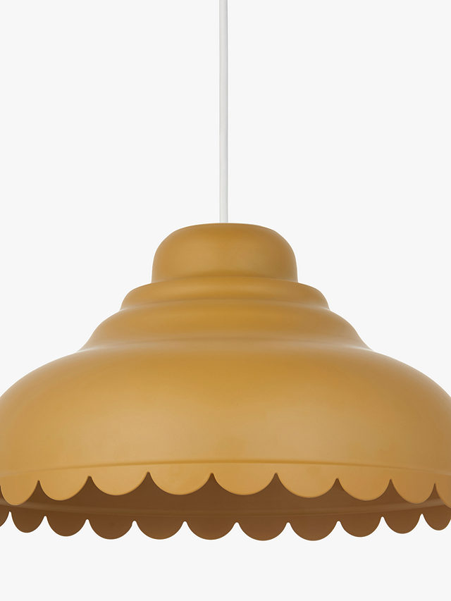 John Lewis Scallop Easy-to-Fit Ceiling Shade, Mustard