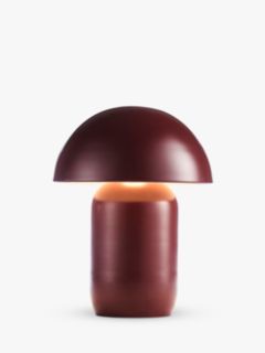 John Lewis Mushroom Portable Dimmable Table Lamp, Damson