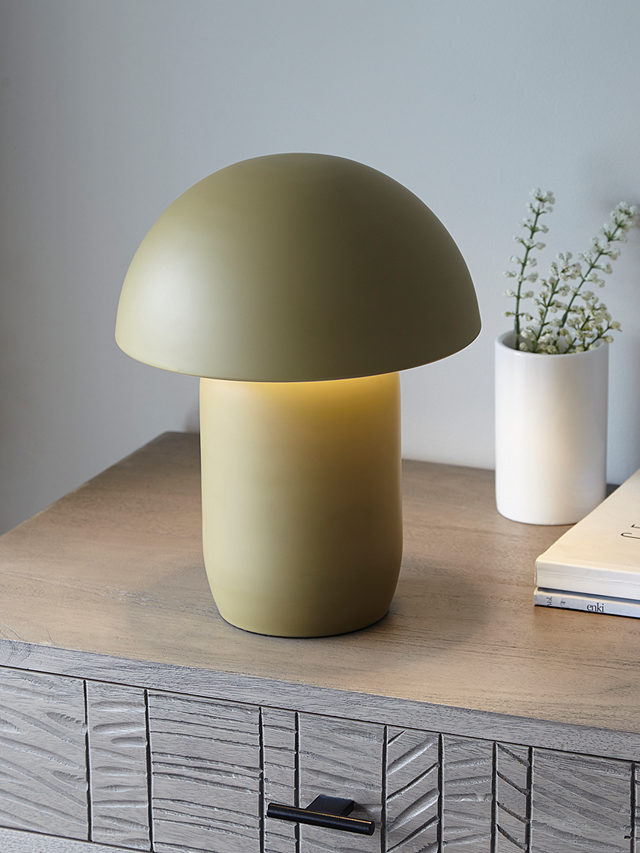John Lewis Mushroom Portable Dimmable Table Lamp, Taupe