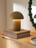 John Lewis Mushroom Rechargeable Dimmable Table Lamp, Taupe