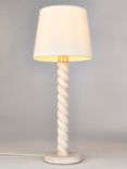 John Lewis Twist Wood Table Lamp, Ivory