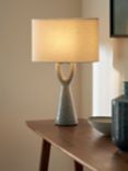 John Lewis Oval Textured Ceramic Table Lamp, Grey