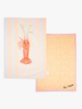 Yvonne Ellen Lobster & 'Bon Appetit' Cotton Tea Towels, Set of 2, Multi