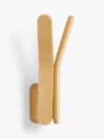 John Lewis Bamboo Double Coat Hook, Natural