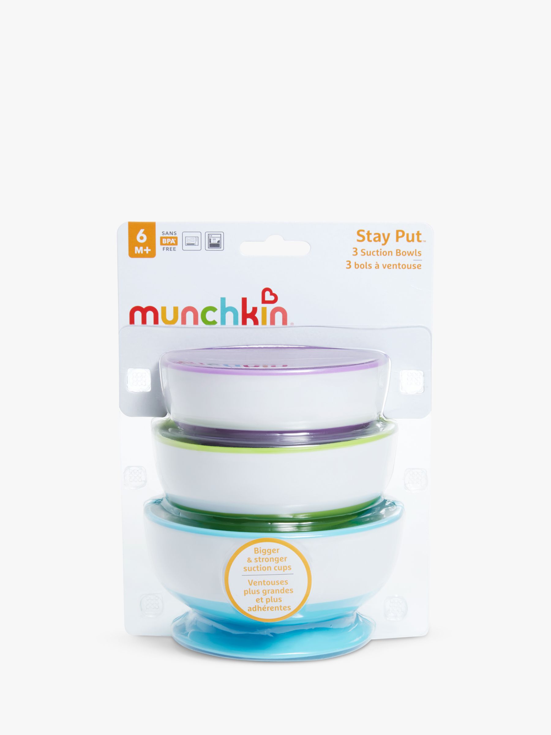 Munchkin 3pk Stay-put Suction Bowls : Target