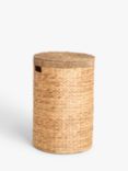 John Lewis Woven Water Hyacinth & Seagrass Laundry Basket & Lid,  Natural