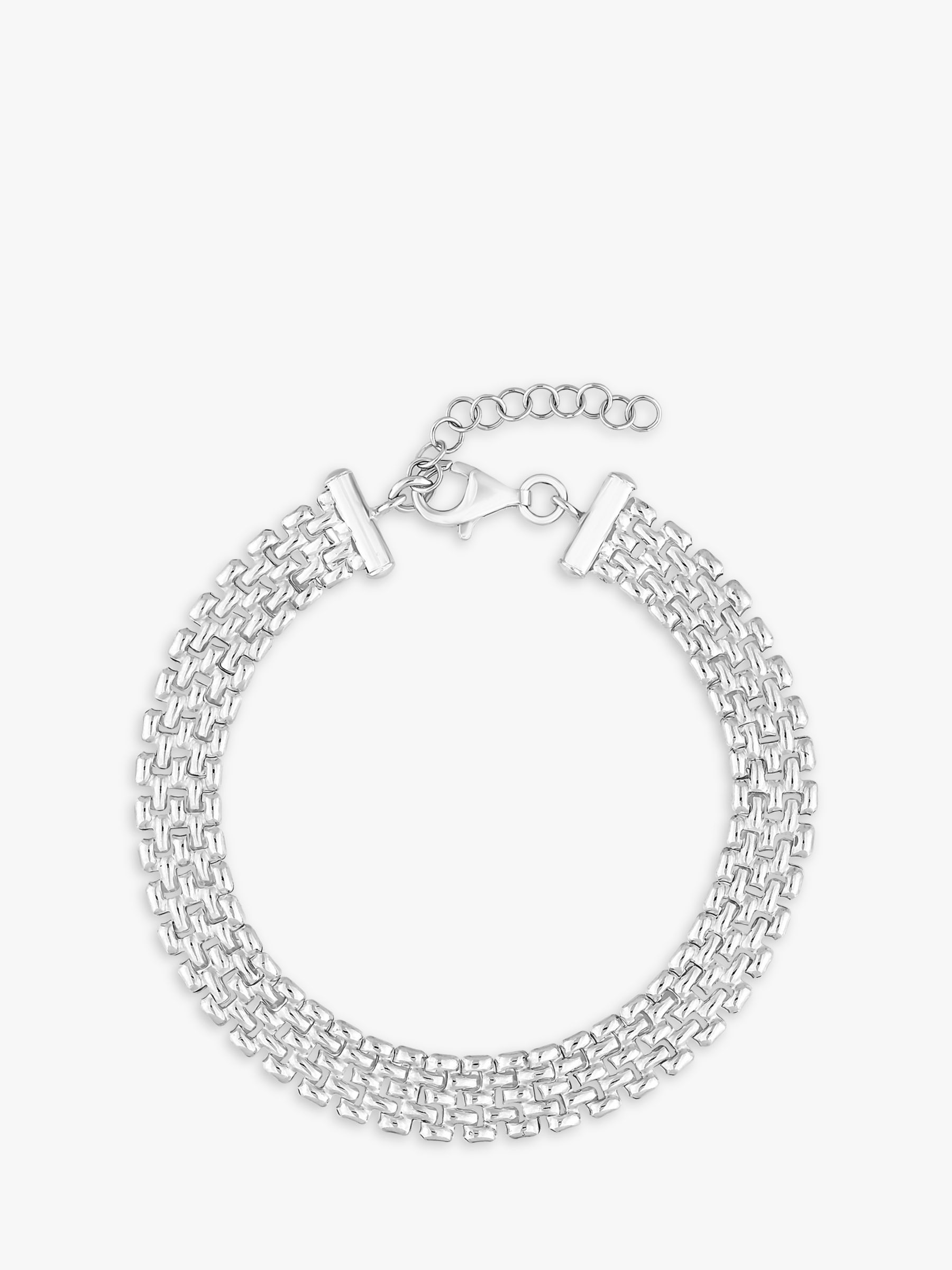 Simply Silver Panther Bracelet, Silver at John Lewis & Partners