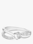Simply Silver Cubic Zirconia Knot Ring, Silver
