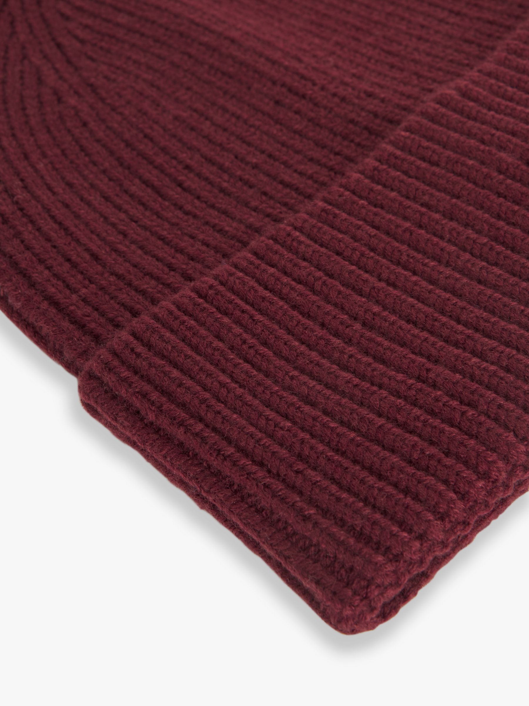 John Lewis ANYDAY Knitted Beanie, Cabernet
