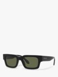Armani Exchange AR8184U Men's Polarsied Rectangular Sunglasses, Black