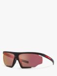 Prada Linea Rossa PS 07YS Men's Wrap Sunglasses, Matte Black