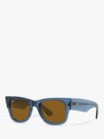 Ray-Ban RB0840S Unisex Mega Wayfarer Sunglasses, Transparent Blue