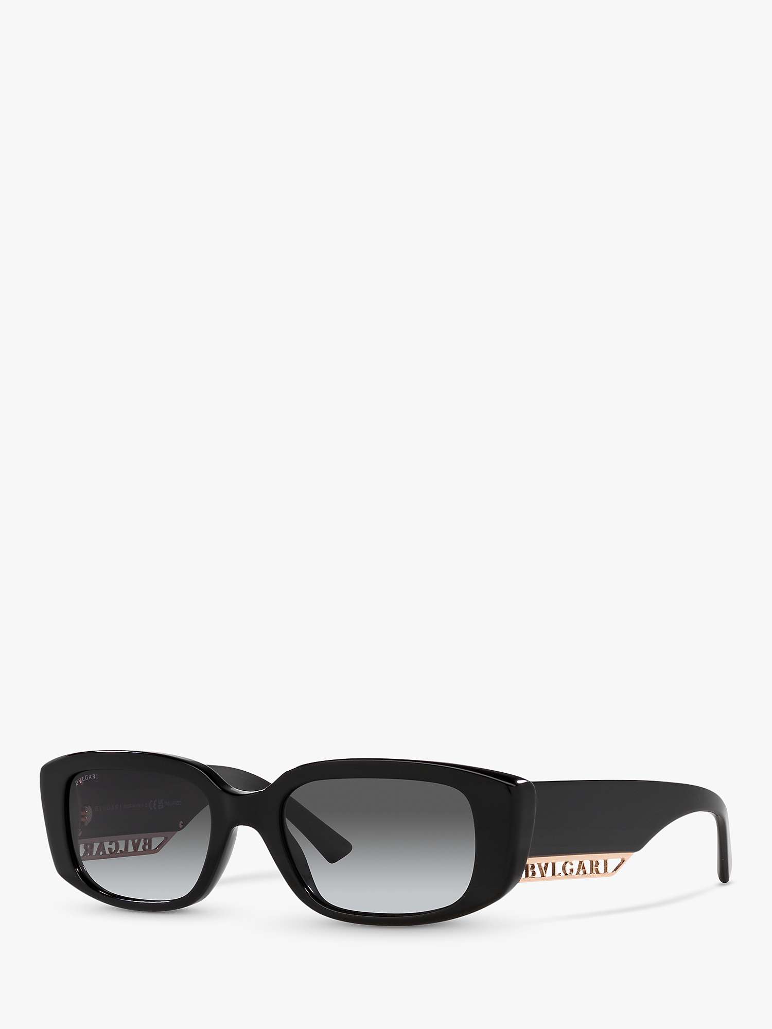 Buy BVLGARI BV8259 Women's Rectangular Sunglasses, Black Online at johnlewis.com