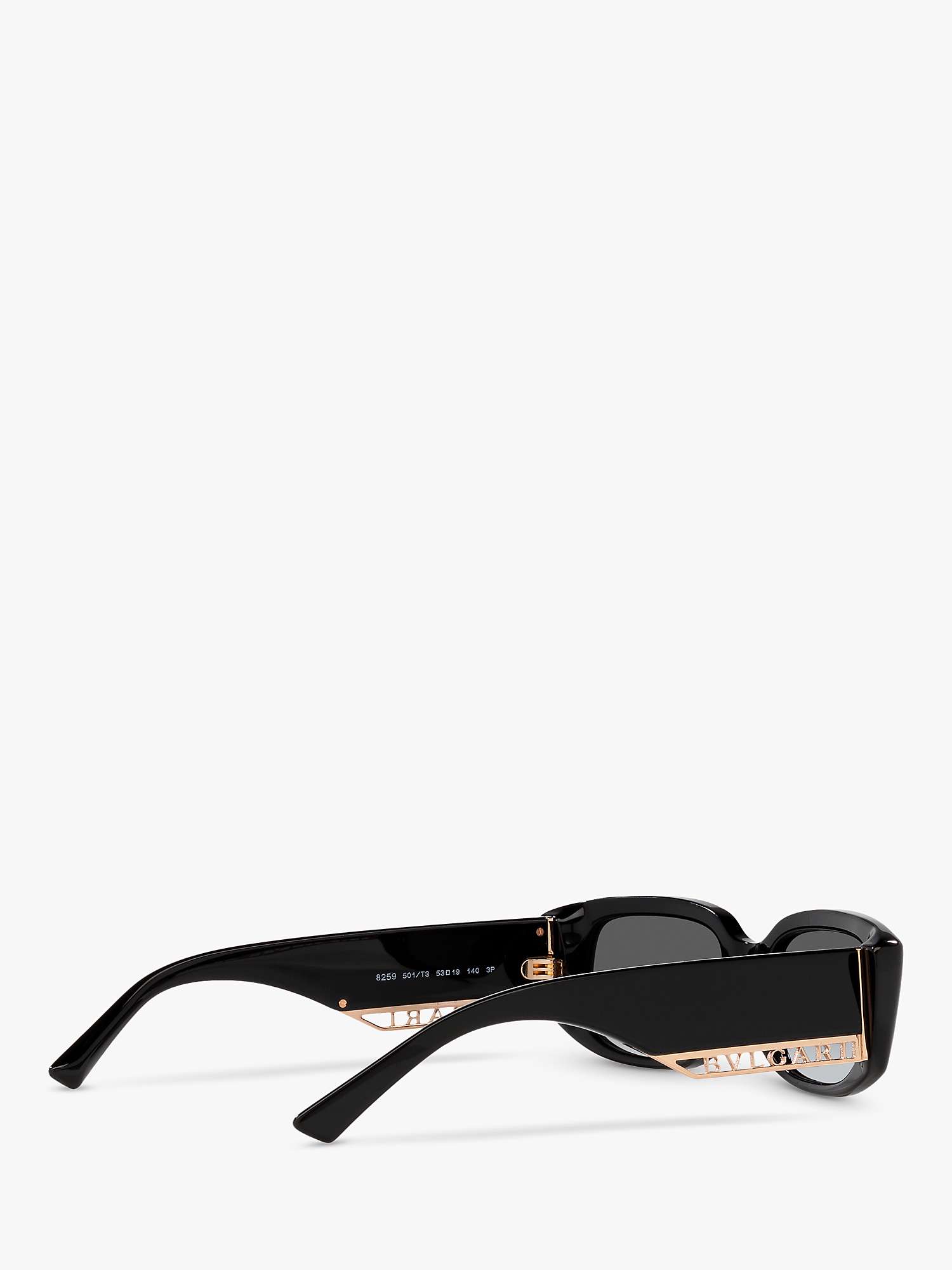 Buy BVLGARI BV8259 Women's Rectangular Sunglasses, Black Online at johnlewis.com
