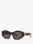 Celine CL000380 Women's Oval Sunglasses, Tortoise Yellow