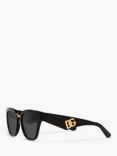 Dolce & Gabbana DG4437 Women's Butterfly Sunglasses, Black