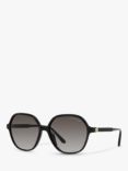 Michael Kors MK2186U Women's Bali Round Sunglasses, Black