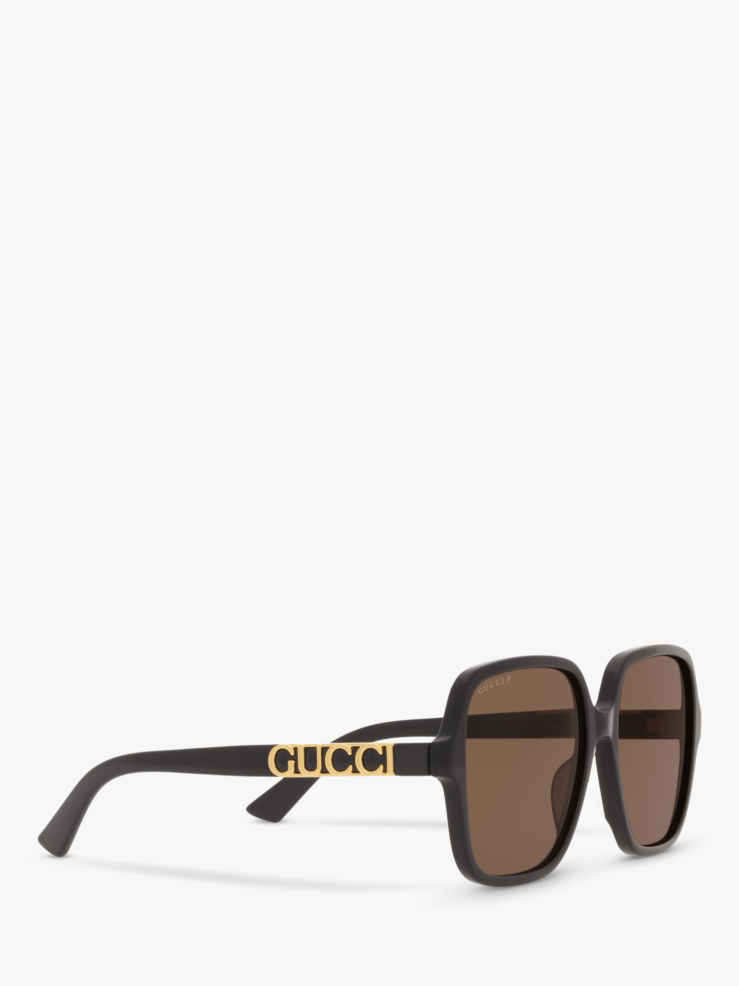 Buy Gucci GC001949 Women's Rectangular Sunglasses, Black Online at johnlewis.com