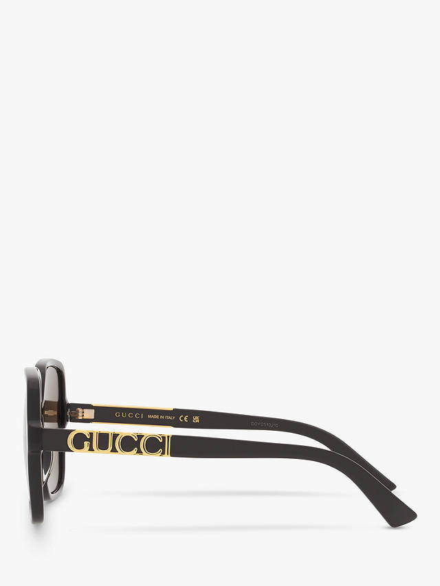 Gucci GC001949 Women's Rectangular Sunglasses, Black