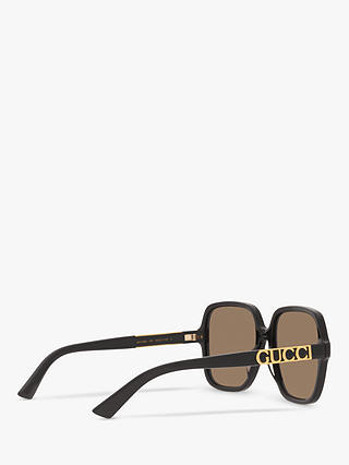 Gucci GC001949 Women's Rectangular Sunglasses, Black