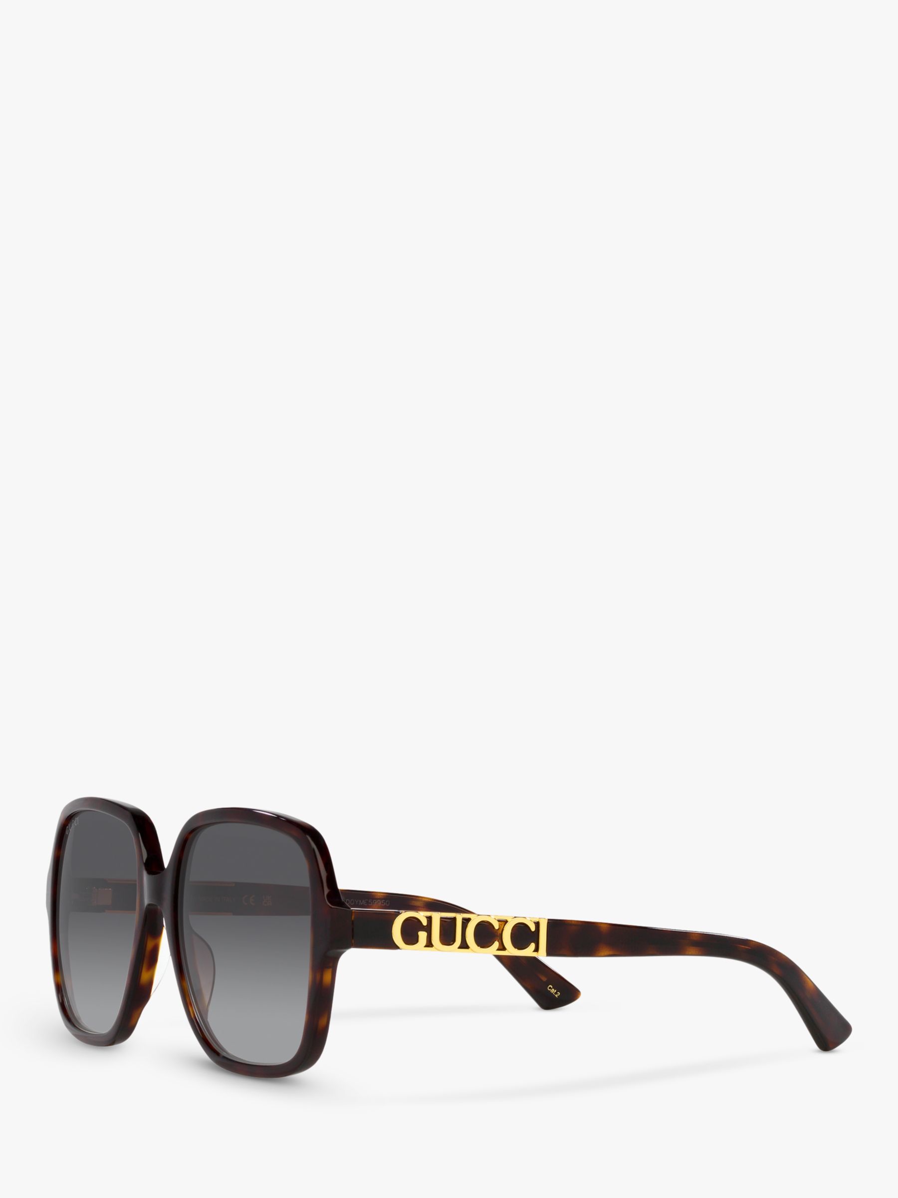 Gucci GG1189S Unisex Square Sunglasses, Brown/Grey Gradient