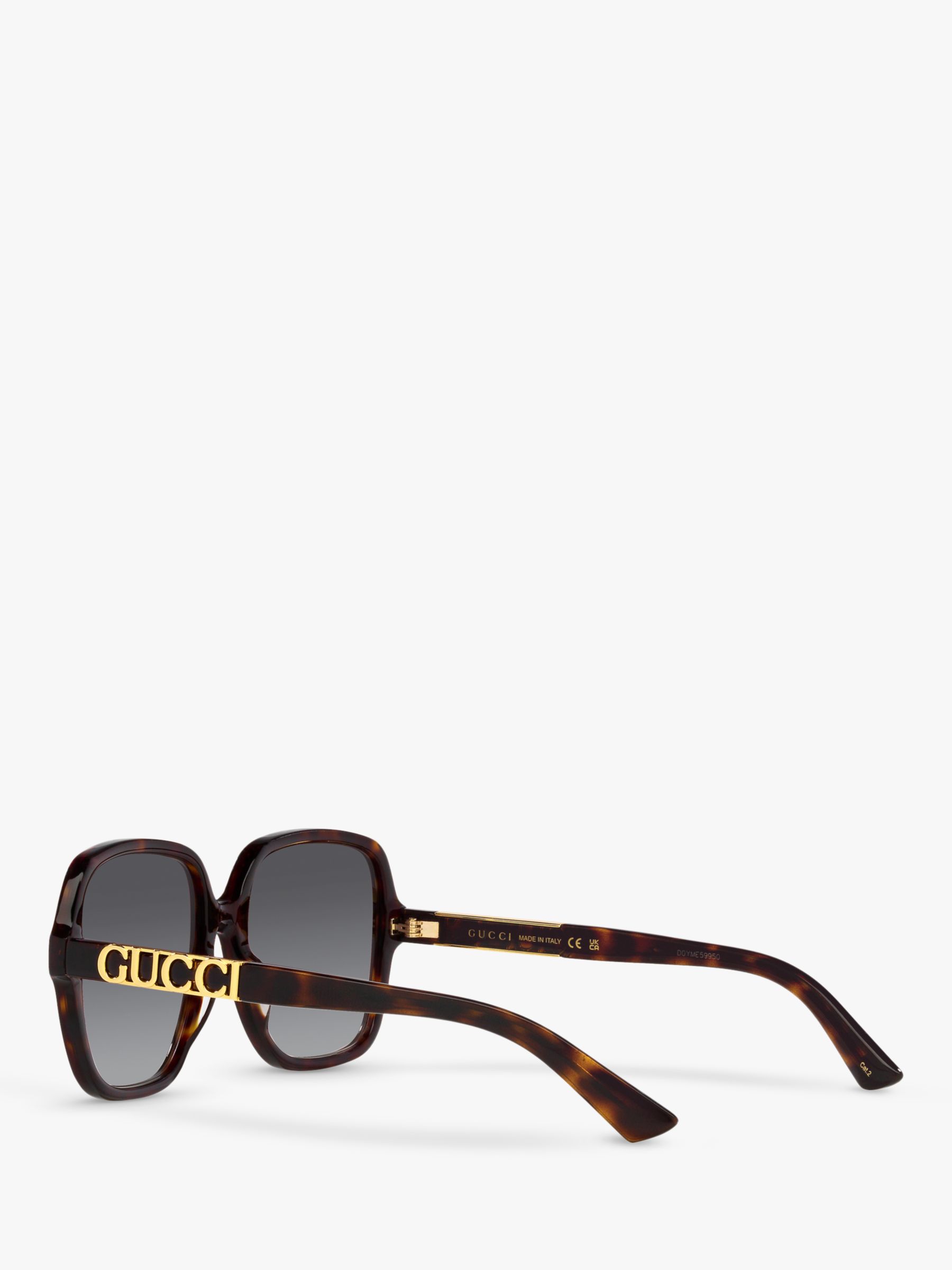 Gucci GG1189S Unisex Square Sunglasses, Brown/Grey Gradient