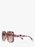 Michael Kors MK2183 Women's Mallorca Square Sunglasses, Pink Tortoise