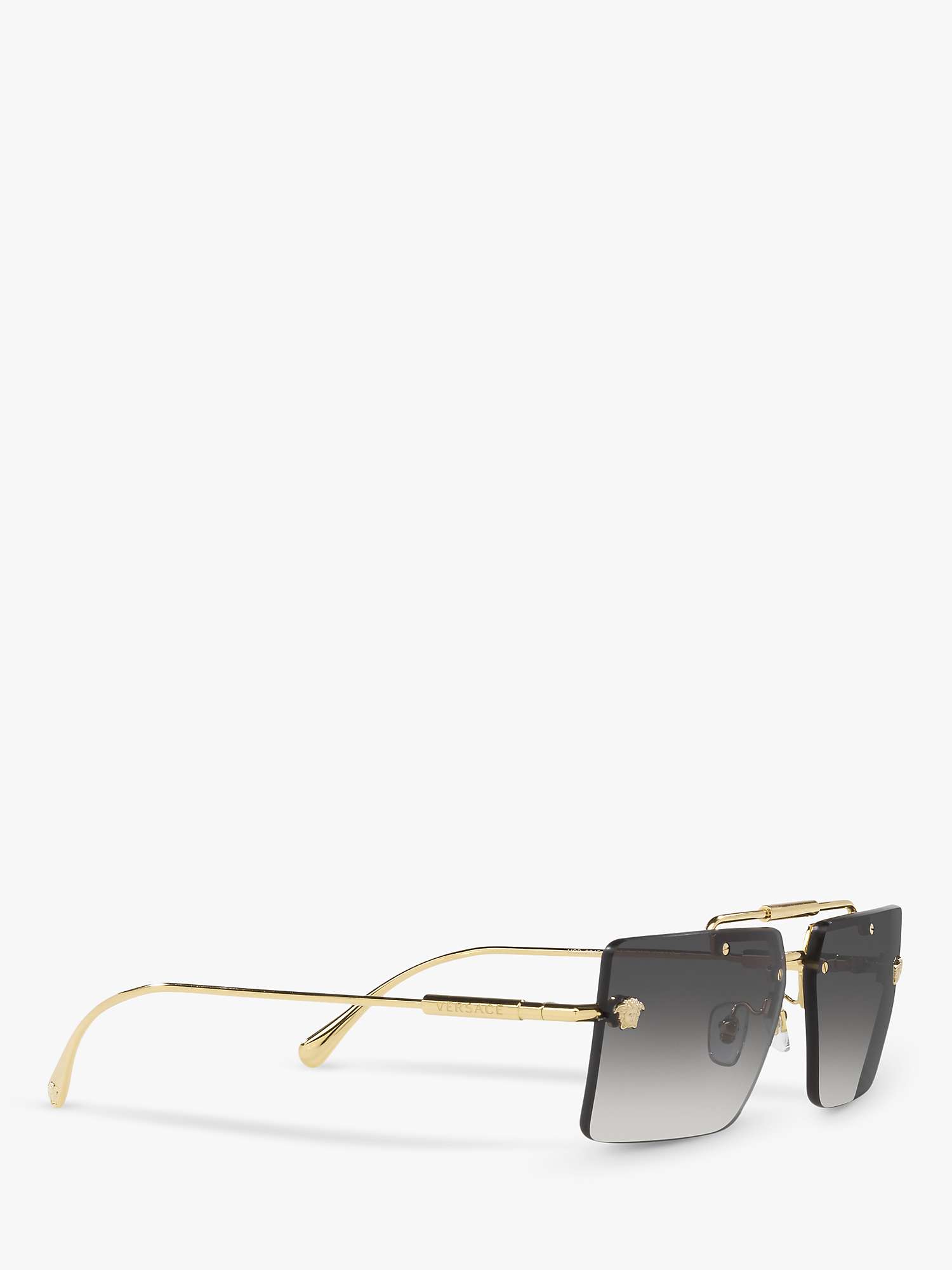Buy Versace VE2245 Women's Rectangular Sunglasses, Gold Online at johnlewis.com