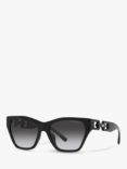 Emporio Armani EA4203U Women's Cat's Eye Sunglasses, Shiny Black
