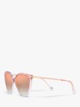 Michael Kors MK2184U Women's Dupoint Cat's Eye Sunglasses, Pink/Rose Gold